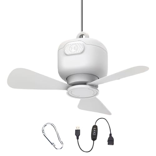 Wpsagek Outdoor Markisenventilator | Leicht Aufhängbarer Luftkühler | Tragbarer 3-stufig verstellbarer USB-Deckenventilator für Terrasse Garten Markise Schlafzimmer Zelt Wpsagek Outdoor Markisenventilator | Leicht Aufhängbarer Luftkühler | Tragbarer 3-stufig verstellbarer USB-Deckenventilator für Terrasse Garten Markise Schlafzimmer Zelt von Wpsagek