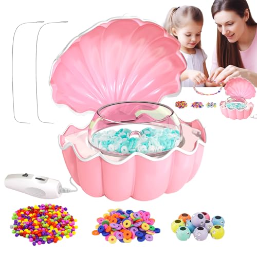 Wpsagek Perlenmaschine | Elektrischer Muschelform Perlen Spinner - Verstellbare Perlenmaschine Mit USB-Aufladung & Automatischer Schmuckherstellung Für Halsketten Basteln von Wpsagek