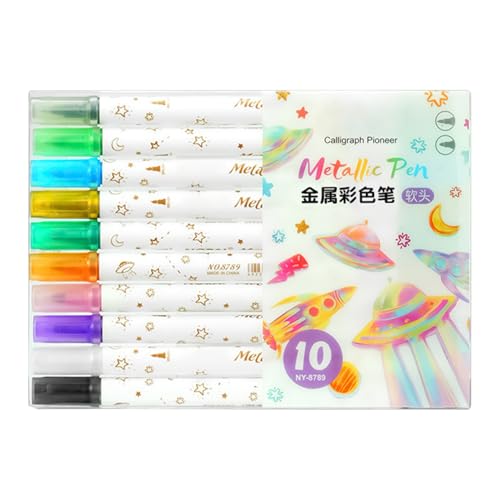 Wpsagek Permanent Malstifte,10 Stück Malstifte Für Holz - Permanent Ölbasierte Kunstmalstifte Für Stoff Keramik Stein Leinwand Reifen Becher Metall,Für Stoff Keramik Glas Stein Bemalen Tasse von Wpsagek