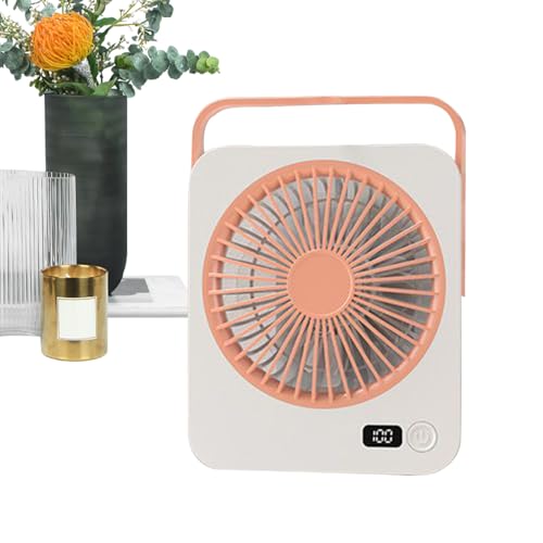 Wpsagek Tischventilator,Persönlicher Tischventilator | 5 Geschwindigkeitsstufen 1200mAh Tragbarer Kühler Für Damen Herren Zuhause Schlafzimmer Camping Outdoor Reisen Wandern von Wpsagek