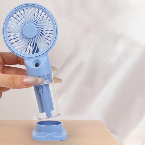 Wpsagek Tragbarer Ventilator mit Nebelfunktion,Handlicher Tragbarer Wassersprühnebel Ventilator - Klappbarer Luftkühler 3 Geschwindigkeiten Für Camping Reisen Garten Picknick Zuhause von Wpsagek
