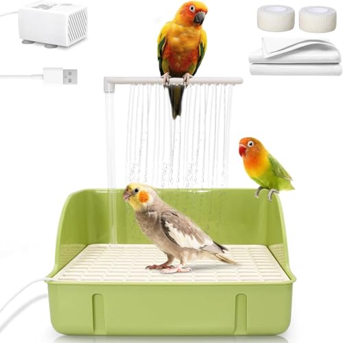 Wpsagek Vogel Dusche - Automatische Vogelbadewanne Mit Pumpe,Großzügiges Badebecken Für Sittiche Und Ziervögel Wpsagek Vogel Dusche - Automatische Vogelbadewanne Mit Pumpe,Großzügiges Badebecken Für Sittiche Und Ziervögel von Wpsagek
