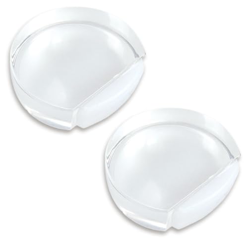 2 Stück Türstopper Boden Transparente Selbstklebend Bodentürstopper zum Kleben für Alle Hartböden Geeignet zum Schutz Von Wand und Möbeln Halbrund und Leicht Anzubringen von Wqafe