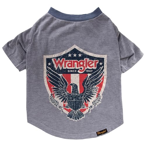 Wrangler Rope Shield Logo Tee Heather Grey L von Wrangler