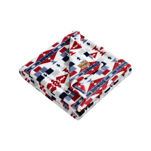 Wrangler Überwurfdecke, weiche Plüsch-Fleece-Bettwäsche, von Yellowstone inspiriert, Western-Dekor für Bett oder Couch (Nolanblau, 127 x 177,8 cm) von Wrangler
