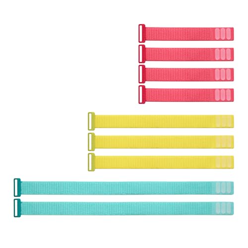 Wrap-It Storage Cinch-Gurte, sortiert, 9er-Pack (mehrfarbig) – Kabel-Organizer für Heimbüro-Zubehör und Kabelbinder von Wrap-It Storage