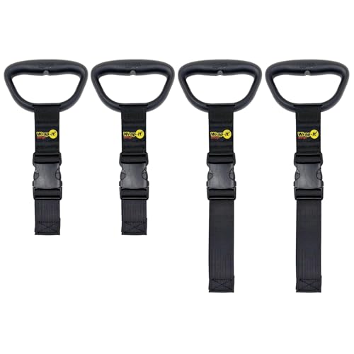 Wrap-It Storage Clip 'n Carry Straps – Sortierte 4er-Packung – Verlängerungskabelhalter und Gartenschlauch-Aufbewahrungstasche mit Tragegriff Wrap-It Storage Clip 'n Carry Straps – Sortierte 4er-Packung – Verlängerungskabelhalter und Gartenschlauch-Aufbewahrungstasche mit Tragegriff von Wrap-It Storage