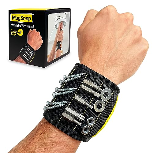 Wrap-It Storage MagSnap Magnetarmband von – Handgelenk-Magnetwerkzeug und Schraubenhalter – Werkzeuggeschenke für Männer und Frauen, die praktisch sind Wrap-It Storage MagSnap Magnetarmband von – Handgelenk-Magnetwerkzeug und Schraubenhalter – Werkzeuggeschenke für Männer und Frauen, die praktisch sind von Wrap-It Storage