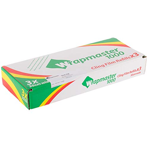 Wrapmaster 1000 Cling Film Refill 300mm x 100m (Pack of 3) | 31C78 von Wrapmaster