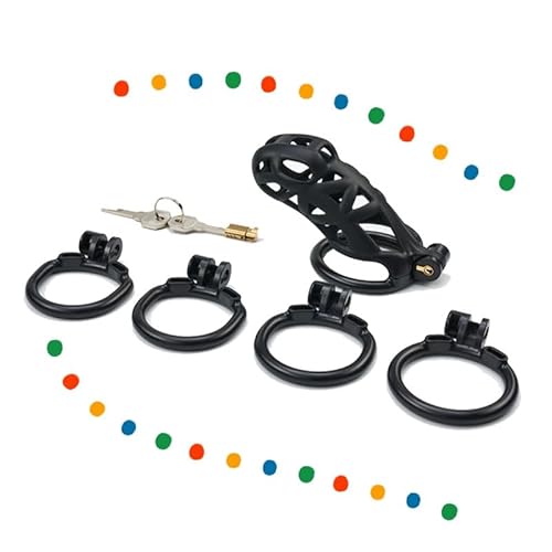Schwarzer Atmungsaktiver Indoor-Sport-VogelkäFig Mit 4 Ringen Und Einem SchlüSsel, Paargeschenk - D23 von WreGmgg
