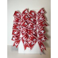 Weihnachten Dekorative Rote Und Weiße Rentierbögen/Set 10 Bögen Weihnachtsfestlichkeitsbeutel Weihnachtsbaum von WreathClassAndMore