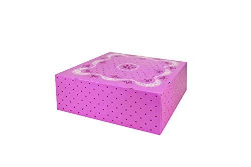 Kuchenkarton Tortenkarton Tortenschachteln einteilig pink 32x32x12 cm Größe 25 Stück von Wrede Verpackungen