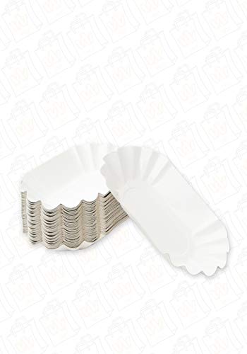 Wrede Verpackungen Pappschalen P16 10,5x17,5x3cm KU0B, oval, Currywurstschalen, Pommes schalen, Essteller, Imbiss schalen, Imbissplatten Größe 2000 Stück von Wrede Verpackungen