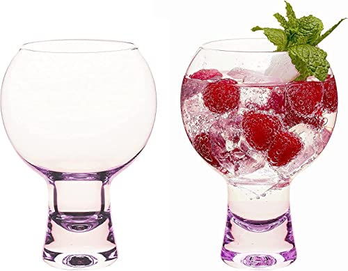 Wrenbury 2er-Set Barware Gin Tonic Ballongläser in Lila Beere 19oz | Gin Gläser 2er-Set großer Gin Kurzstiel Spanish Copa Solid Base Picknick Gin Party Wrenbury 2er-Set Barware Gin Tonic Ballongläser in Lila Beere 19oz | Gin Gläser 2er-Set großer Gin Kurzstiel Spanish Copa Solid Base Picknick Gin Party von Wrenbury