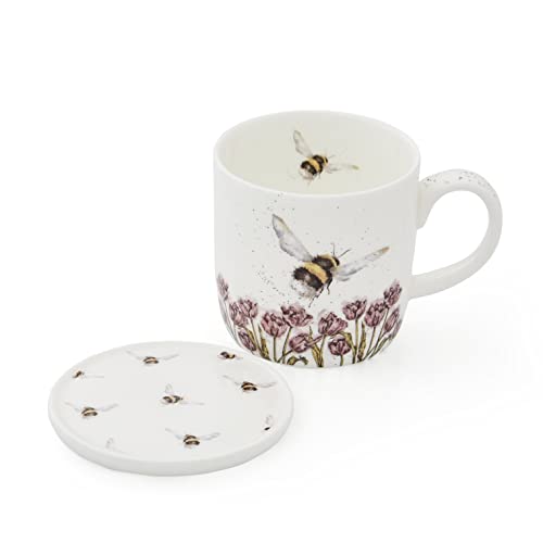 Wrendale , Keramik, Designs Tasse und Untersetzer "Flight of the Bumblebee" von Wrendale Designs