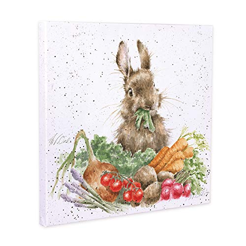 Wrendale Designs Kunstdruck auf Leinwand, Motiv Kaninchen, 50 cm, Weiß von Wrendale Designs by Hannah Dale