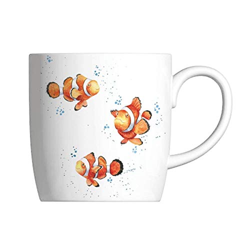 Royal Worcester Wrendale Designs Clowning Around Tasse mit Fischmotiv, 0,3 l von Wrendale Designs