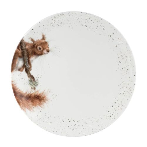 Royal Worcester Wrendale Dessertteller 26,5 cm in 4 Designs – Hase, Schnurrmmaus und Ente - White Plate Squirel von Wrendale Designs