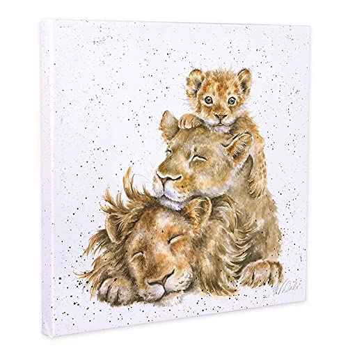 Wrendale Designs Family Pride 'Impression de la famille d'un Lion sur Blanc Toile Carrée 20 centimètres… von Wrendale Designs