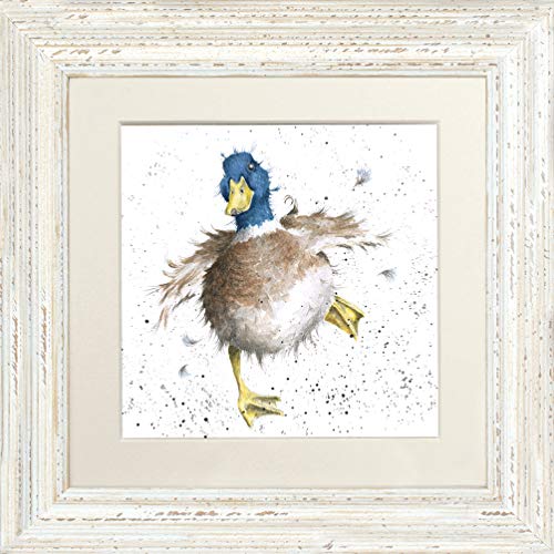 Wrendale Designs Gerahmte Karte mit Aufschrift "A Waddle And A Quack", Weiß von Wrendale Designs