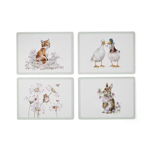 Wrendale Designs Große Platzsets mit Wildblumen, 4 Stück von Wrendale Designs