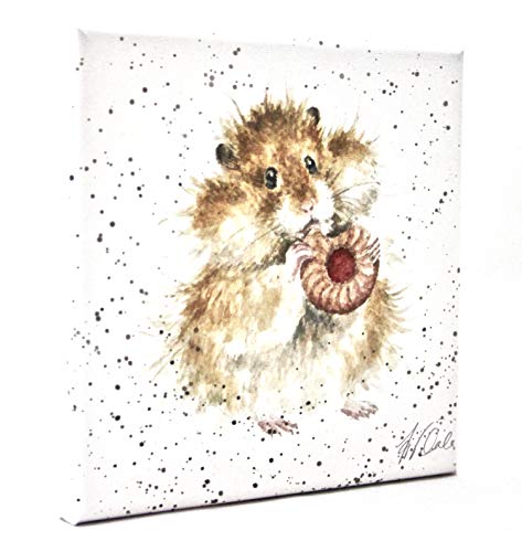 Wrendale Designs Hamster Print auf White Square Canvas 20 Zentimeter Die Diät beginnt Morgen von Wrendale Designs