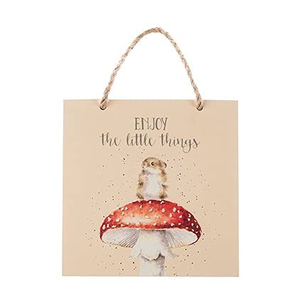 Wrendale Designs by Hannah Dale Holzschild ''Enjoy The Little Things'', 15 x 15 cm von Wrendale Designs