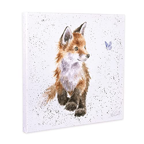 Wrendale Designs Kunstdruck auf Leinwand, Motiv Born to Be Wild, quadratisch, 20 cm, Weiß von Wrendale Designs