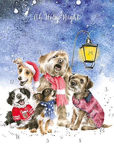 Wrendale Designs Oh Holy Night Dog Adventskalender Karte von Wrendale Designs