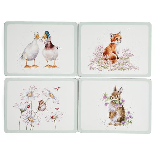 Wrendale Designs Wildblumen-Tischsets, 4er-Set von Portmeirion