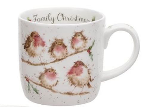 Wrendale Designs Portmeirion Royal Worcester Family Weihnachts-Tasse Rotkehlchen, 0,3 l von Wrendale Designs