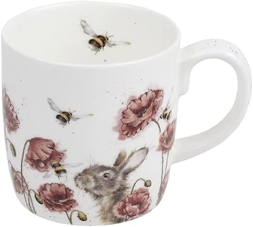 Wrendale Designs Royal Worcester Keramik-Tasse, 0,3 l, Let It Be Hare and Bee von Wrendale Designs