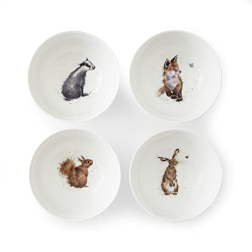 Wrendale Designs Royal Worcester Set mit 4 tiefen Schalen, 15,2 cm, 4 Stück von Wrendale Designs