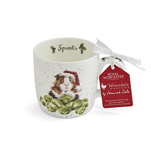Wrendale Designs Sprouts (Meerschweinchen) Einzelbecher, Weiß von Wrendale Designs