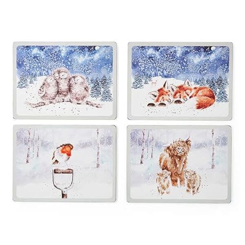 Wrendale Designs Große Platzdeckchen, Winterhimmel, 4 Stück von Wrendale Designs