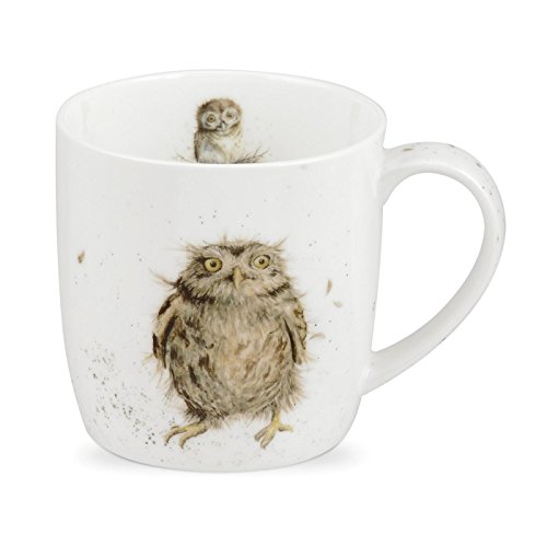 Portmeirion Home & Gifts What a Hoot (Eule) Einzeltasse, Knochenporzellan, 1 Stück (1er Pack) von Royal Worcester