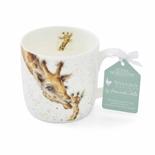 Wrendale by Royal Worcester Tasse mit Giraffenkuss-Motiv, mehrfarbig von Portmeirion