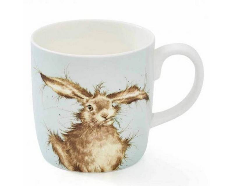 Wrendale Becher Wrendale Designs Porzellan-Becher Hase Morgenmuffel, Porzellan von Wrendale