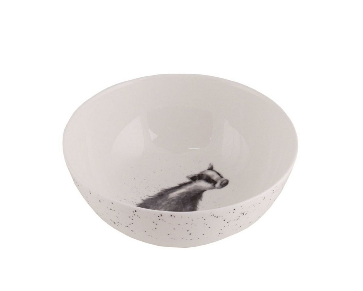 Wrendale Müslischale Wrendale Designs Porzellan Müsli Schale Dachs tief, ca. 15,5 cm D, Porzellan, (Stück) von Wrendale