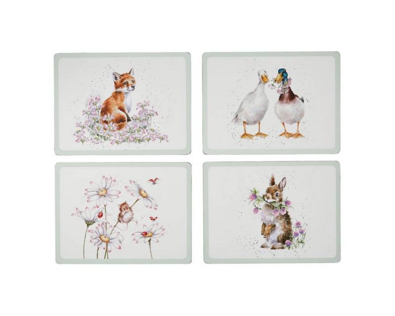 Wrendale Platzset Wrendale Designs 4-teiliges Tisch-Set Wiesenbewohner von Wrendale