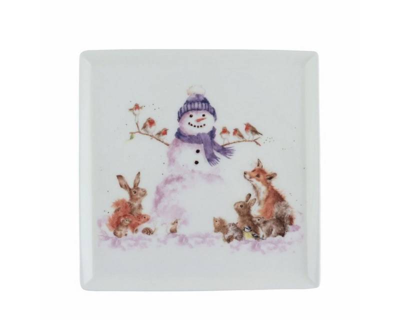 Wrendale Teller Wrendale Designs Porzellan Servier-Teller Schneemann ca. 18 cm Wrendale Teller Wrendale Designs Porzellan Servier-Teller Schneemann ca. 18 cm von Wrendale