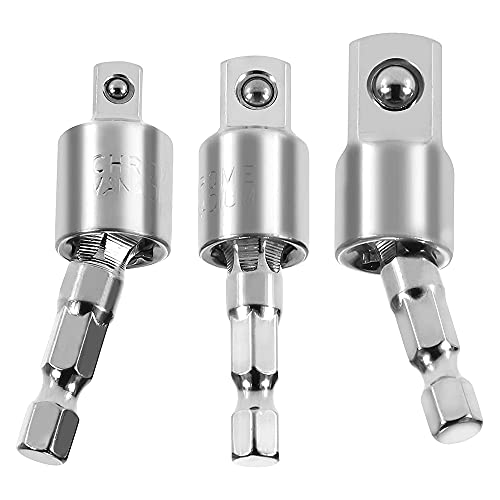Stecknuss Adapter 360 Grad Universal Gelenk Drehgelenk Stecknuss Set Stecknuss auf Bohrer Adapter von Wresetly