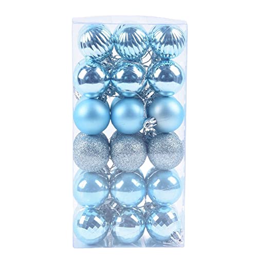Weihnachtsschmuck bruchsicheres Ornament Set Weihnachtskugeln Dekoration New Ice Blue von Wresetly