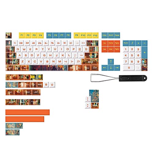 Wresetly 133 Tasten PBT Tastenkappe XDA Kugelkappe 7U Space Bar Split Space Bar Cap Seitliche Sublimationstaste für mechanische Tastatur Wresetly 133 Tasten PBT Tastenkappe XDA Kugelkappe 7U Space Bar Split Space Bar Cap Seitliche Sublimationstaste für mechanische Tastatur von Wresetly