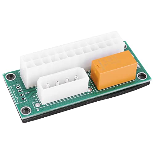 Wresetly 2 Stück Multiple Dual PSU Add2Psu ATX 24 Pin auf 4Pin Molex Stecker für BTC Miner von Wresetly