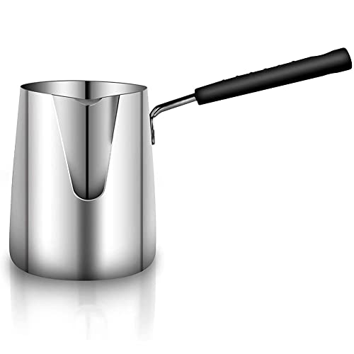 Wresetly 600 Ml Türkische Kaffee Rostfreier Milch- und Kaffee Wärmer Schokoladen Schmelzen Topf mit Hitzebeständigem von Wresetly