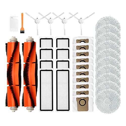Wresetly Hauptseitenbürste Filter und Wischtuch Ersatzzubehör für B101CN All-in-One Roboterstaubsauger von Wresetly