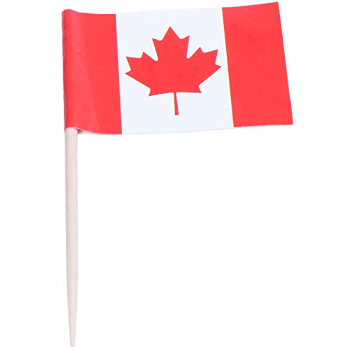 Wresetly Lot Von 50 Stück Mini Zahnstocher Mit Flagge Für Dekor Von Party Fruit - Kanada von Wresetly