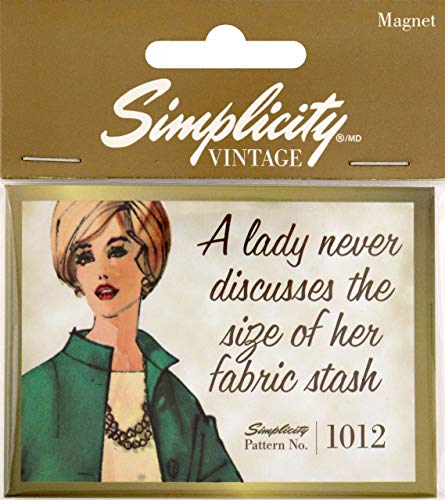 Wrights Simplicity Vintage Magnet Lady nie behandelt, Metall, Mehrfarbig, 10,2 x 9.53 x 0,41 cm von Wright's