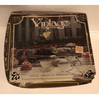 Vintage Anker Hocking 8 Stück Glas Snack Set Obst Trauben Box von Wright22Finds